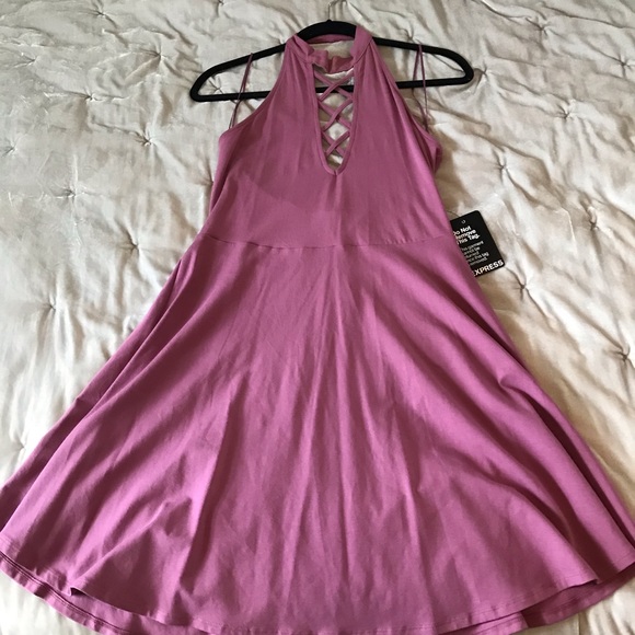 Express Dresses & Skirts - Express orchid color halter dress